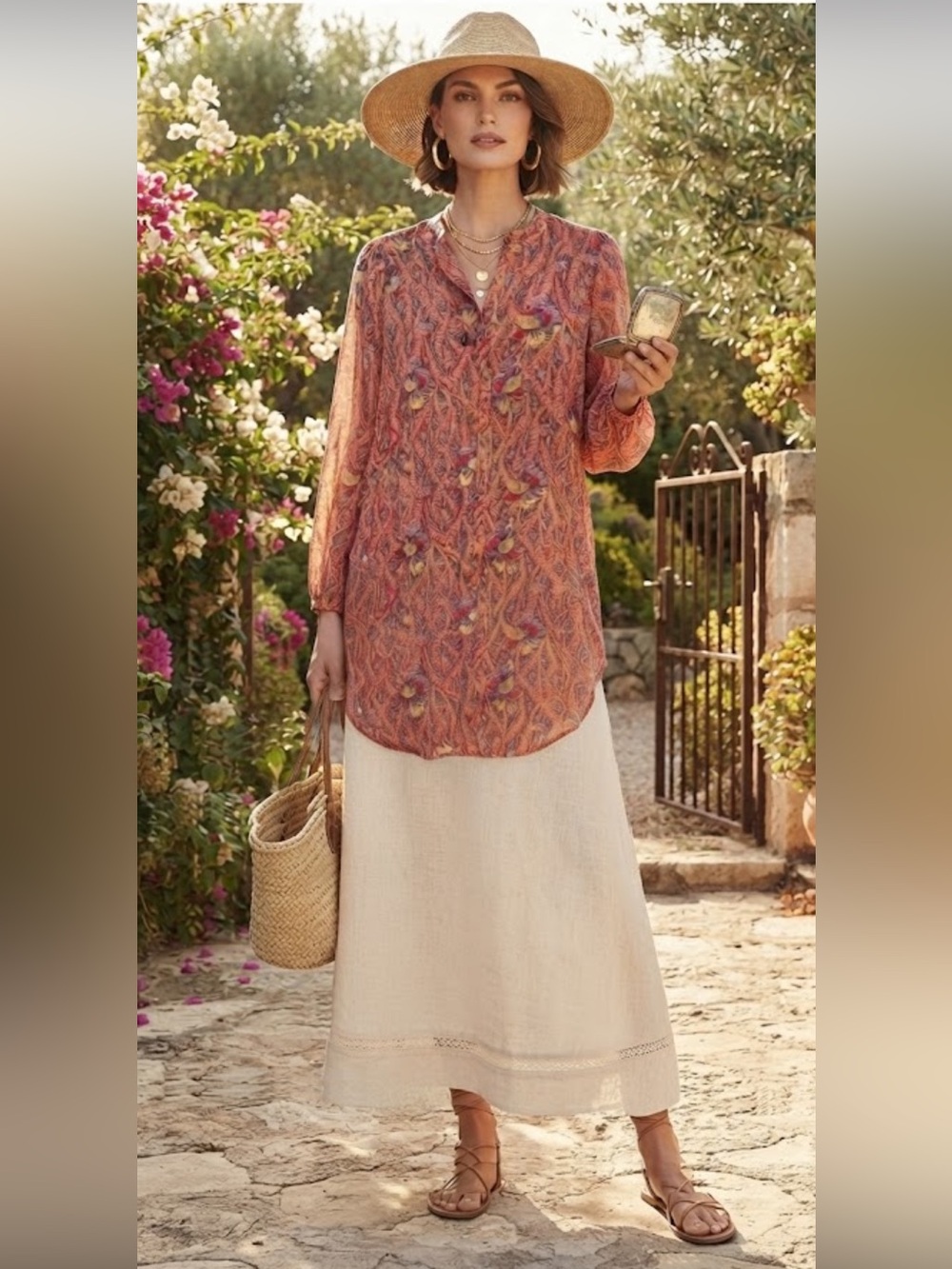 Lucky Brand Multicolor Paisley Boho Blouse